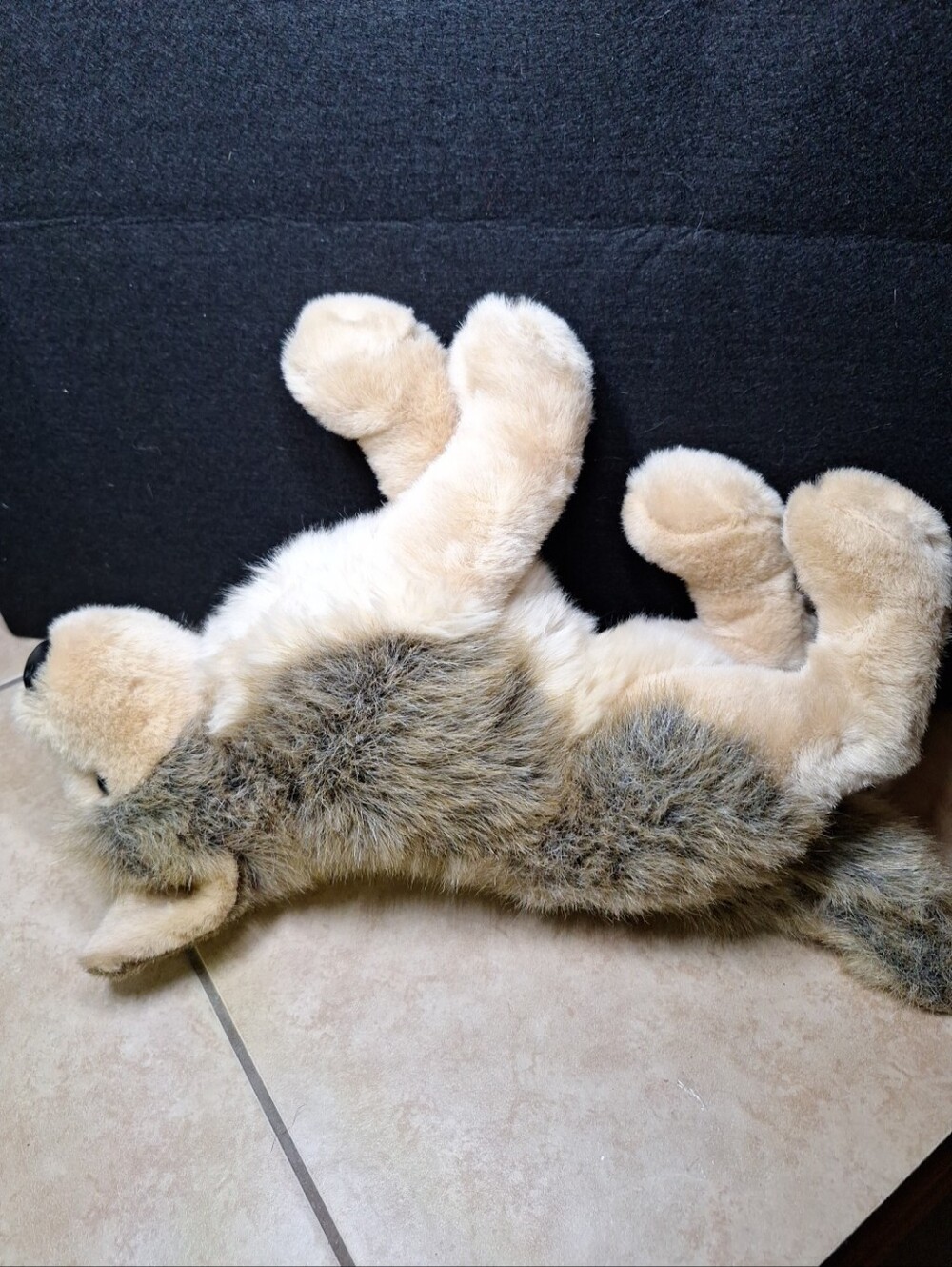 Douglas Cuddle Toys Tyson Wolf #1836 Brown Tan Gray Long Plush Fur 13" 2018 - Picture 7 of 16